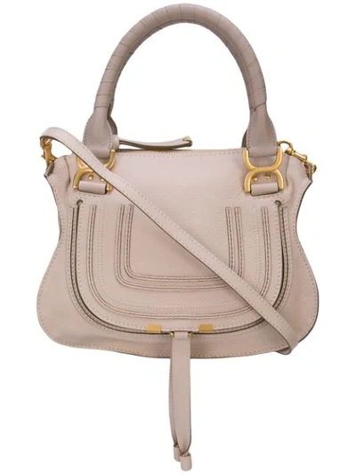 Shop Chloé Marcie' Medium Bag In Neutrals