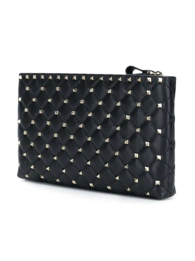 Shop Valentino Garavani Rockstud Spike Clutch Bag In Black