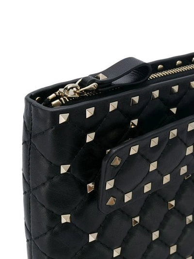 Shop Valentino Garavani Rockstud Spike Clutch Bag In Black