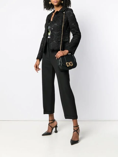 Shop Dolce & Gabbana Embellished Logo Tote In Black