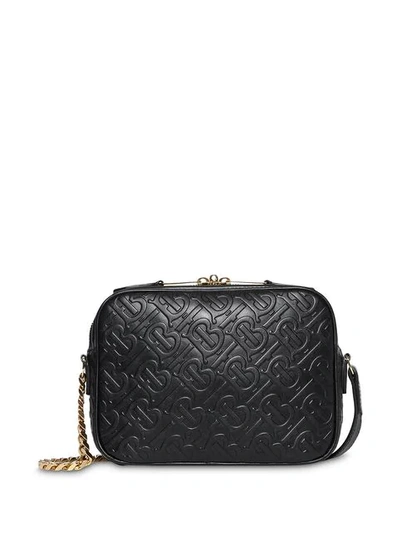 Shop Burberry Monogram Print Camera Bag In Black