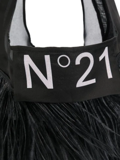 Shop N°21 Classic Shopper With Feathers In Black