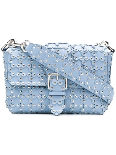 Shop Red Valentino Red(v) Flower Puzzle Shoulder Bag - Blue