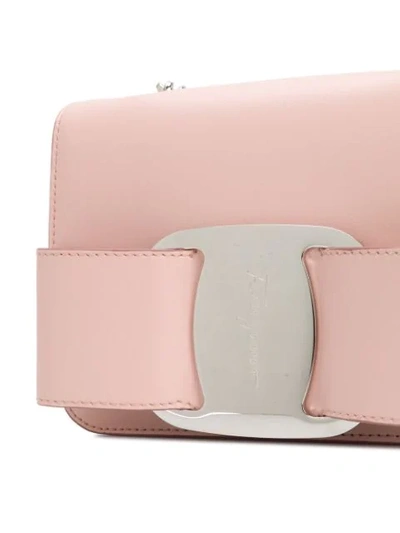 Shop Ferragamo Vara Shoulder Bag In Pink