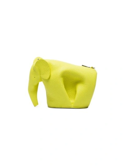 Shop Loewe Mini Elephant Bag In Yellow