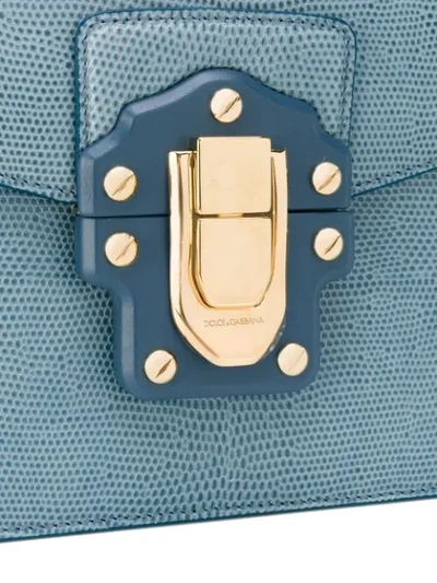 Shop Dolce & Gabbana Lucia Shoulder Bag In Blue