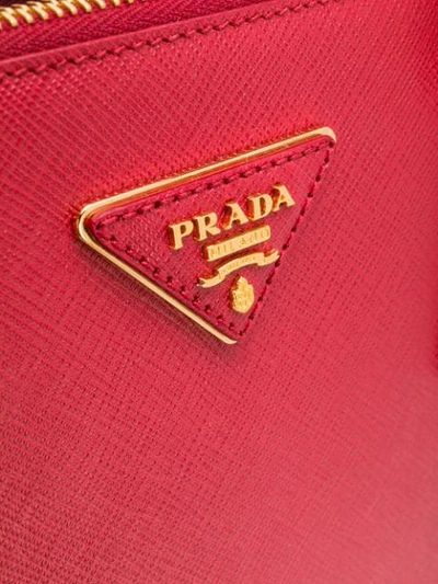 Prada Large Galleria Leather Tote Bag In Red