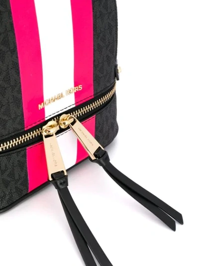 Shop Michael Michael Kors Bold Stripe Backpack - Black