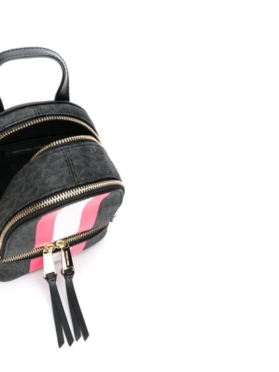 Shop Michael Michael Kors Bold Stripe Backpack - Black
