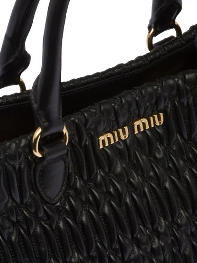 Shop Miu Miu Cloquet Shoulder Bag In Black