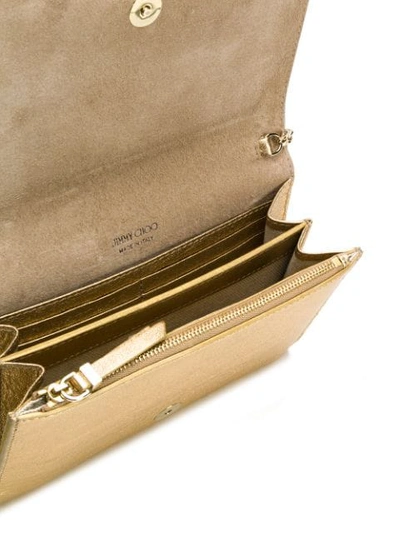 Shop Jimmy Choo Gold Metallic Sonia Crossbody Bag