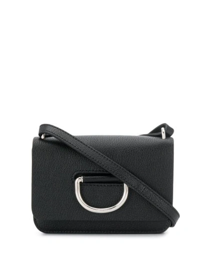 Shop Burberry The Mini Leather D-ring Bag In Black