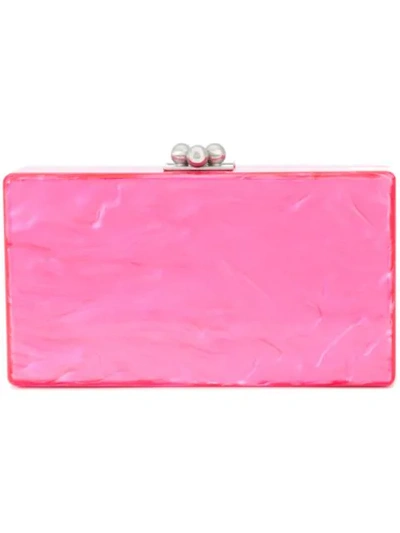 Shop Edie Parker Rectangular Box Clutch In Pink