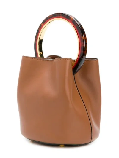 Shop Marni Treasure Panier Bag - Brown