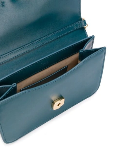 Shop Chloé C Chain Clutch In 43c Navy Ink