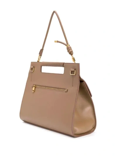 Shop Givenchy Flap Tote In Neutrals