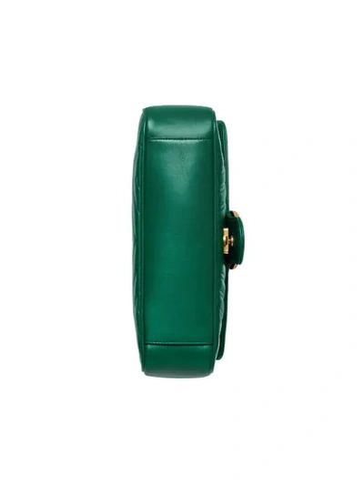 Shop Gucci Gg Marmont Small Shoulder Bag In 3120 Green