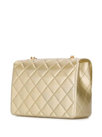Shop Designinverso Milano Quilted Crossbody Bag - Gold