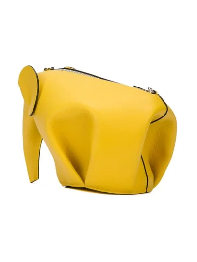 Shop Loewe Elephant Crossbody Bag In Yellow