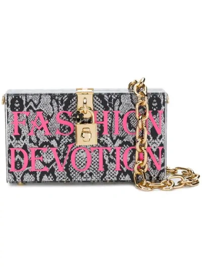 Shop Dolce & Gabbana Fashion Devotion Box Clutch In Black