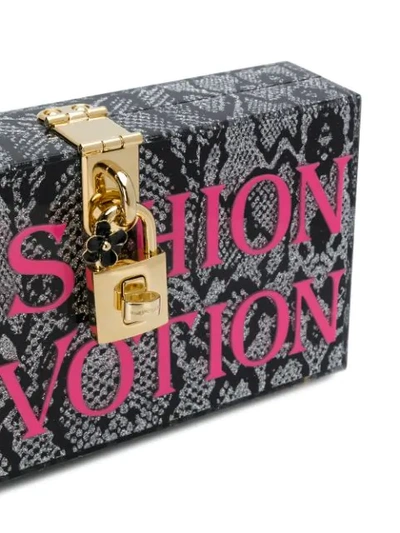 Shop Dolce & Gabbana Fashion Devotion Box Clutch In Black