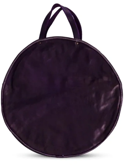 Shop Guidi Round Shaped Shoulder Bag In Purple