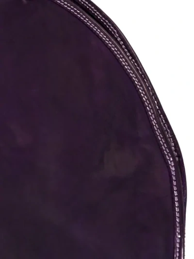 Shop Guidi Round Shaped Shoulder Bag In Purple
