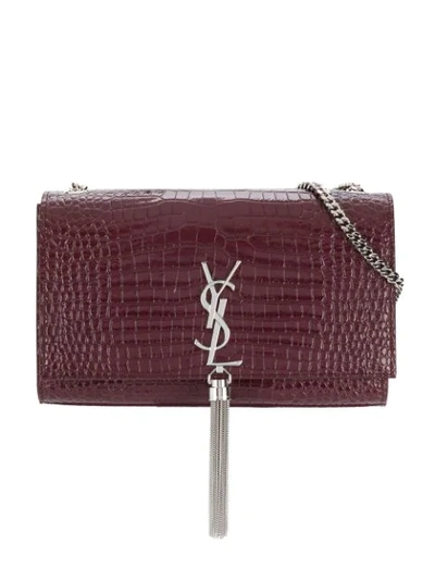 Shop Saint Laurent Monogram Chain Bag In Purple