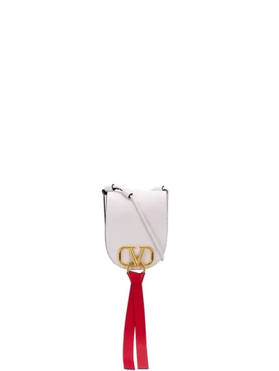 Shop Valentino Garavani Small Vring Crossbody Bag In White