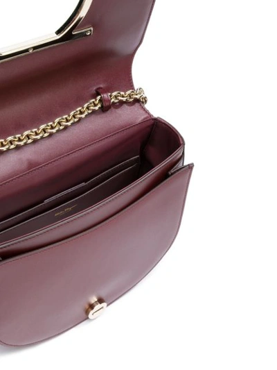 Gancini flap satchel bag