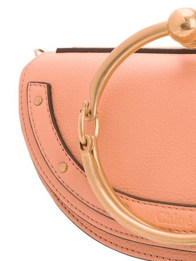 Shop Chloé Nile Minaudière Bracelet Bag In Orange