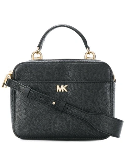Shop Michael Michael Kors Logo Plaque Top-handle Bag In Black