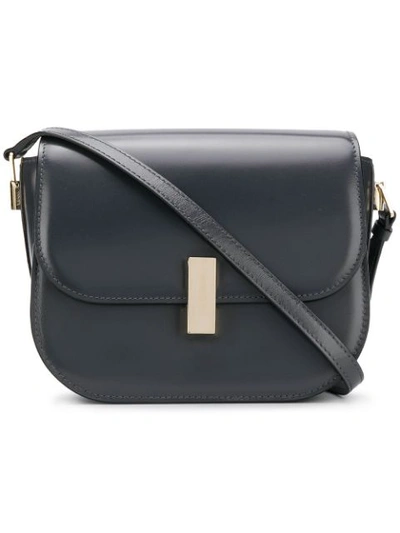 Shop Valextra Iside Crossbody Bag - Grey