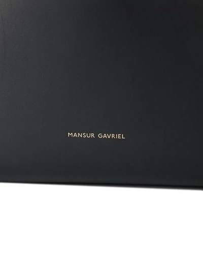 Shop Mansur Gavriel Drawstring Bucket Bag In Black
