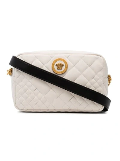 Shop Versace White Quilted Cross-body Bag