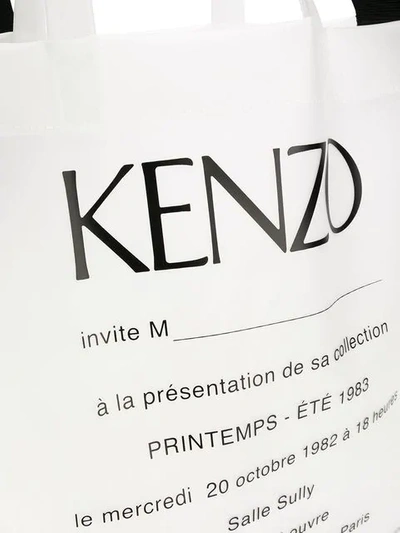 Kenzo Invitation Transparent Pvc Tote In White | ModeSens