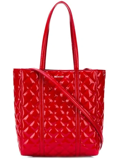 Shop Balenciaga Everyday S Quilted Tote Bag In Red