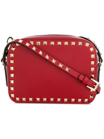 Shop Valentino Garavani Rockstud Crossbody Bag In Red