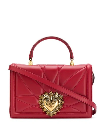 Shop Dolce & Gabbana Devotion Crossbody Bag In Red