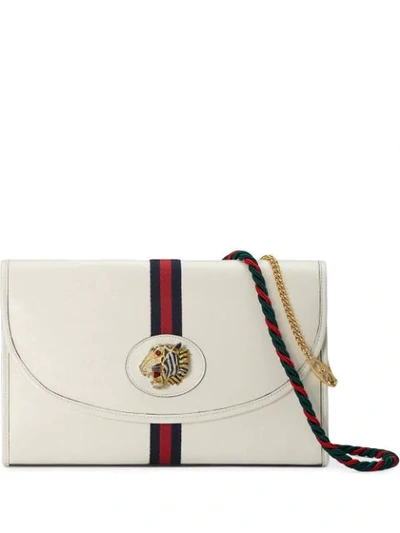 Shop Gucci Rajah Medium Shoulder Bag In White