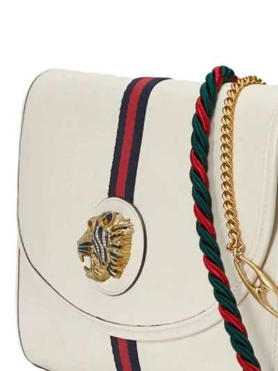 Shop Gucci Rajah Medium Shoulder Bag In White