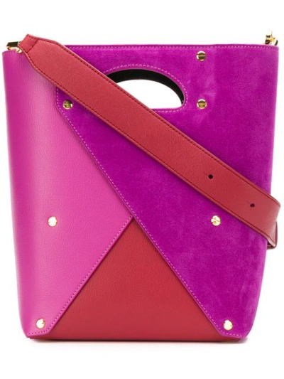 Shop Yuzefi Colour Block Tote Bag - Pink