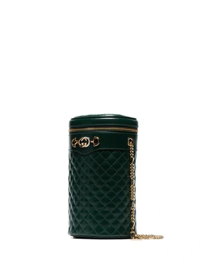 Shop Gucci Cylindrical Quilted Belt Bag In Green