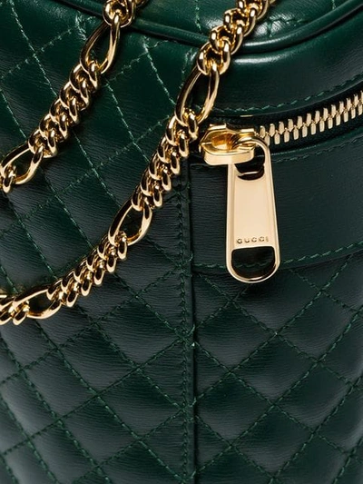 Shop Gucci Cylindrical Quilted Belt Bag In Green