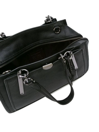 Shop Coach Dreamer Pebbled Leather Bag In Black