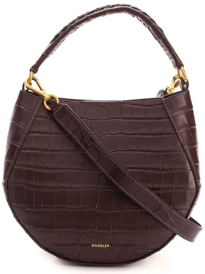 Shop Wandler Mini Horizon Bag In Brown