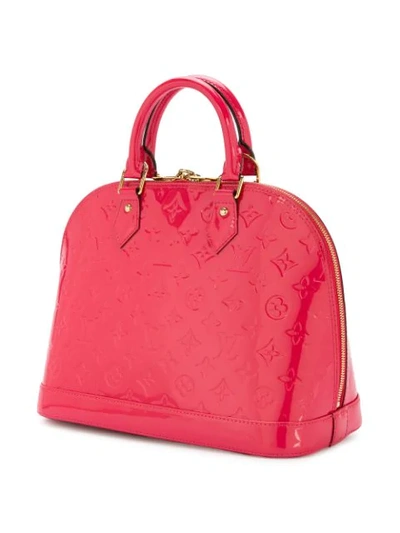 Pre-owned Louis Vuitton  Vernis Alma Mm Hand Bag In Red