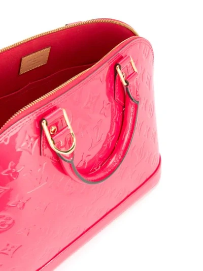 Pre-owned Louis Vuitton  Vernis Alma Mm Hand Bag In Red