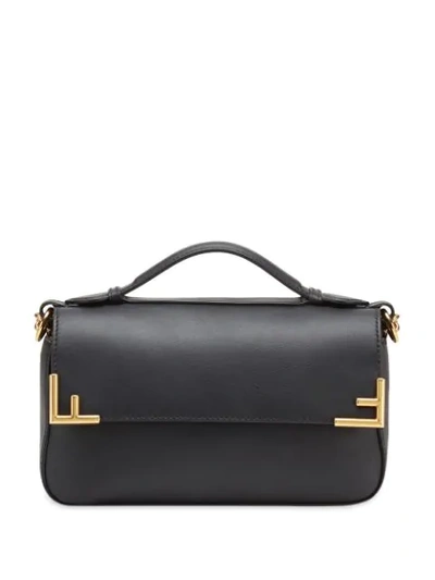 Shop Fendi Small Double F Handbag In Black