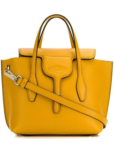 Shop Tod's Joy Mini Tote Bag In Yellow